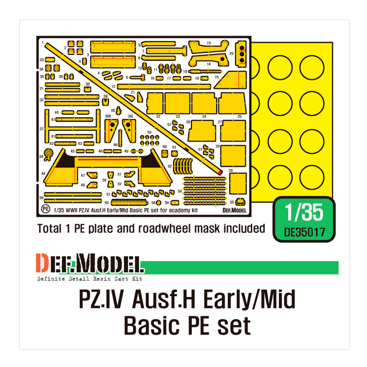 PZ.IV Ausf.H Early/Mid basic PE set (for Academy, ETC 1/35)