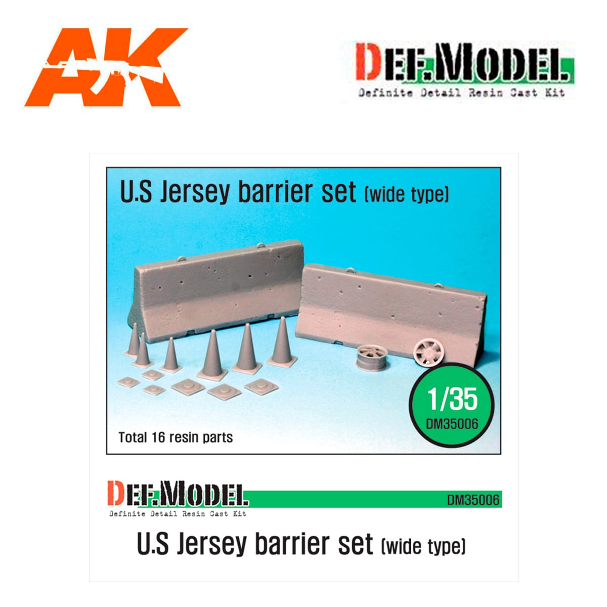 US Jersey Barrier set (Wide type)