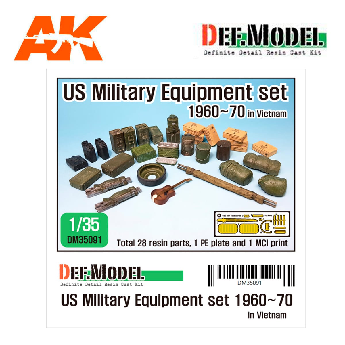 US ’60~70eraUS Military Equipment set (for 1/35 tank/ vehicles kit)