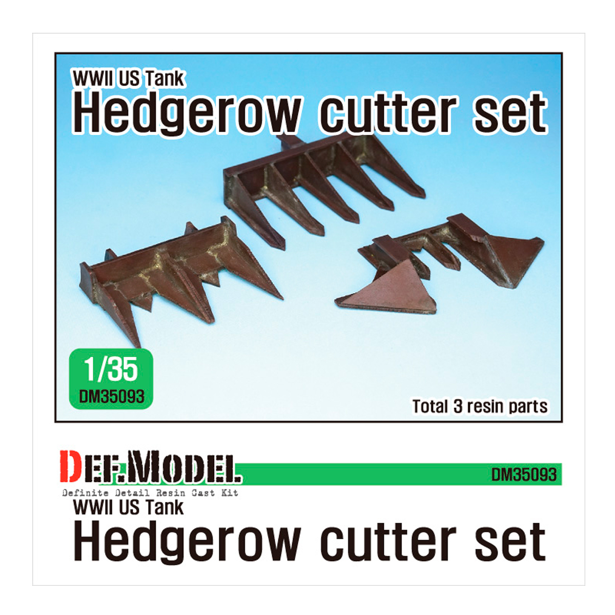 WWII US Tank hedgerow cutter set ( for 1/35 Tamiya kit)
