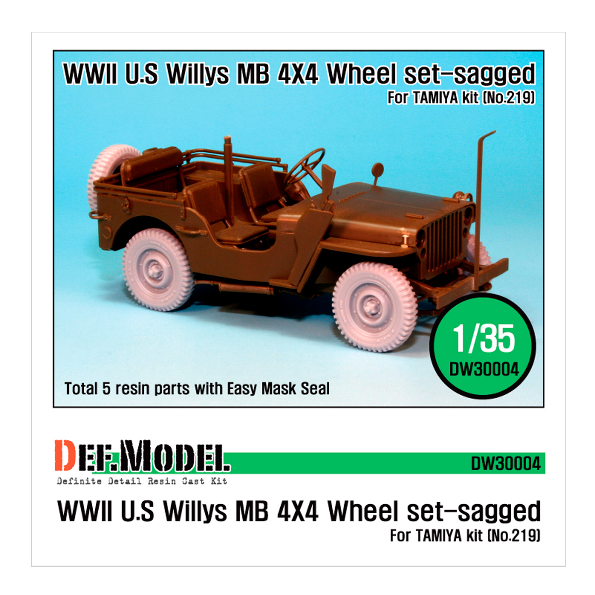 Willys MB 4×4 Truck Wheel set (for Tamiya 1/35)