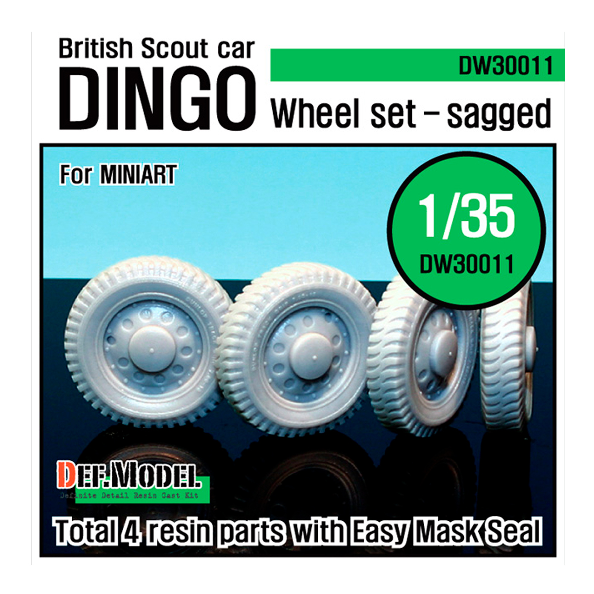 U.K. Dingo Wheel set (for Miniart 1/35)