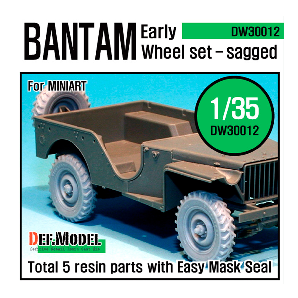 U.K. Bantam Early Wheel set (for Miniart 1/35)