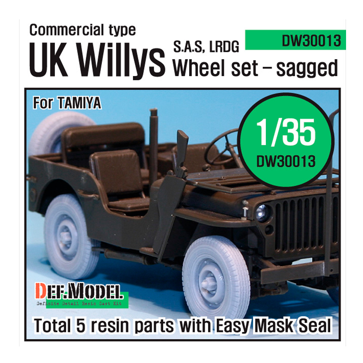 U.K. Commando/SAS Jeep Wheel set (for Tamiya 1/35)