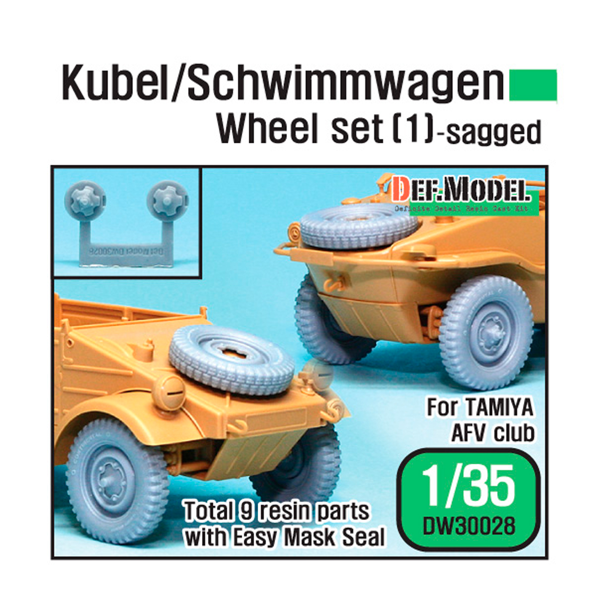 German VW Wheel set (for Tamiya 1/35)