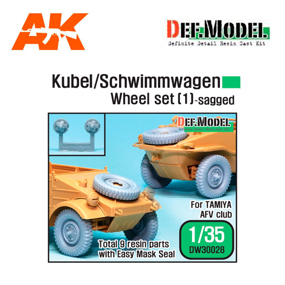 German VW Wheel set (for Tamiya 1/35)