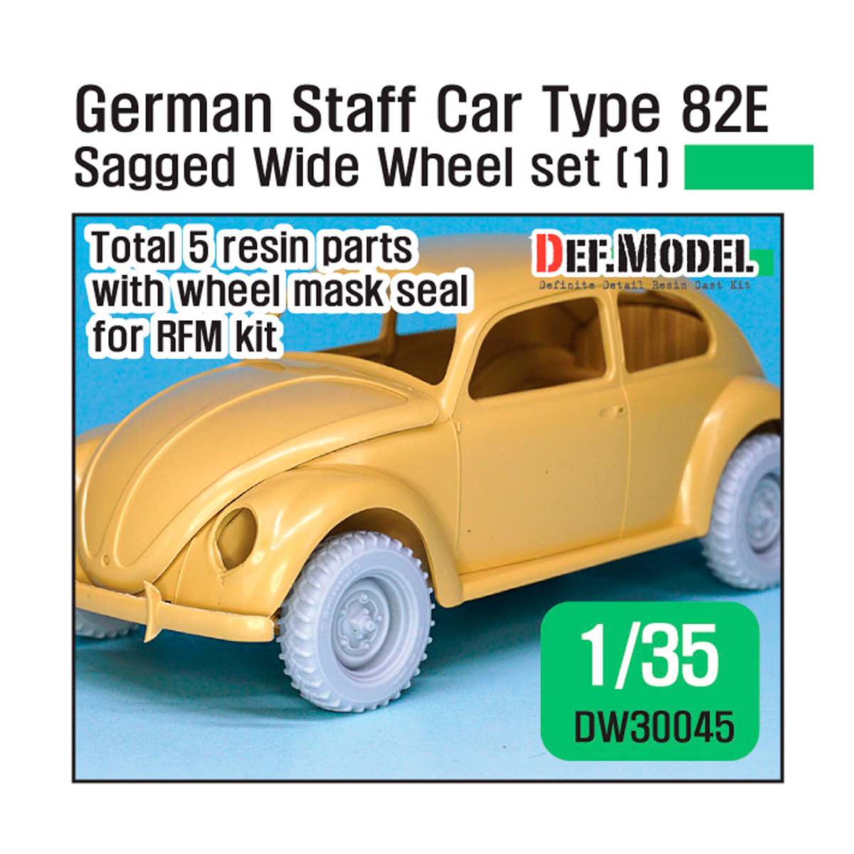 German Staff Car Type 82E  Wheel set 01-Wide(contienetal) ( for RFM 1/35)