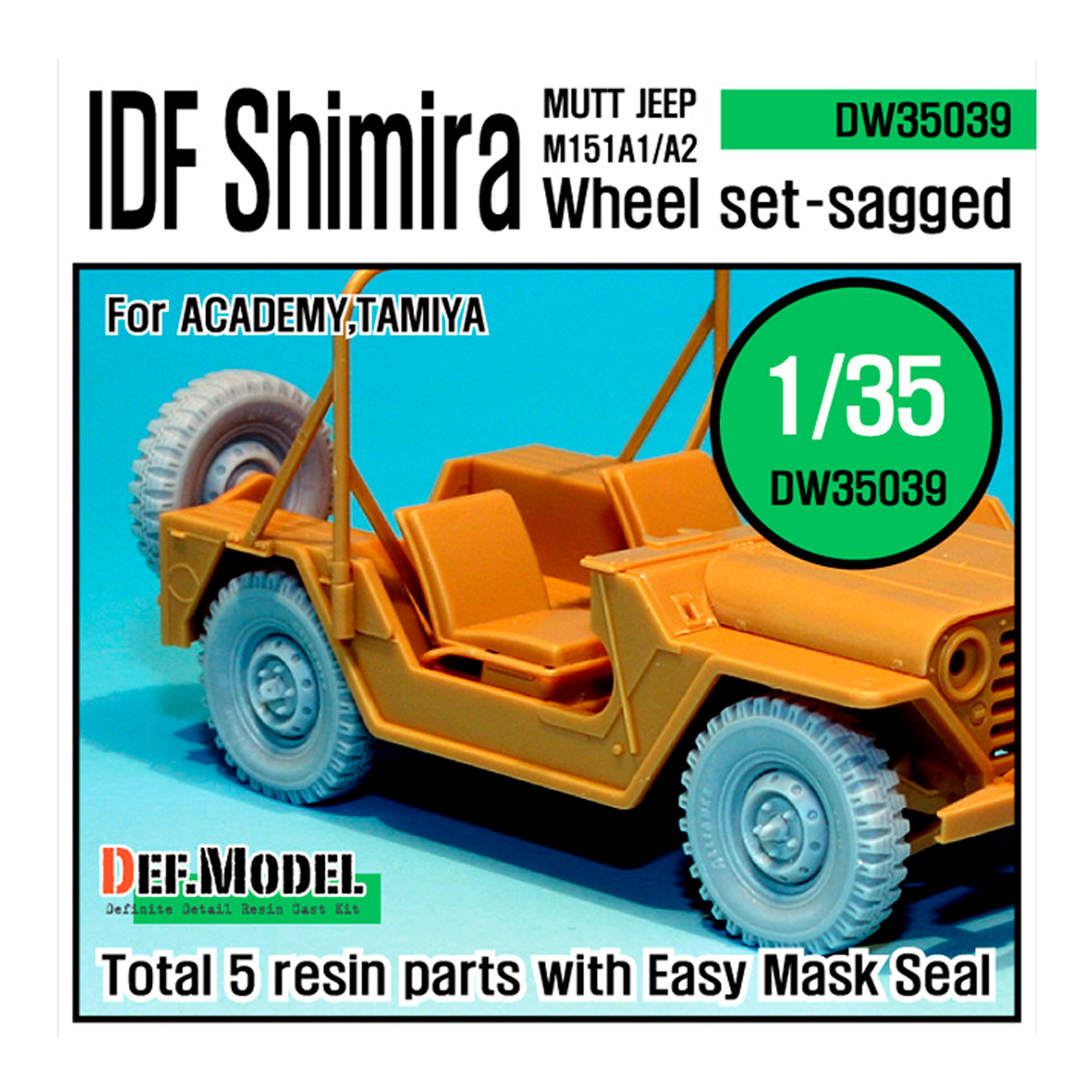 IDF M151 Shimira sagged wheel set (for Academy 1/35)