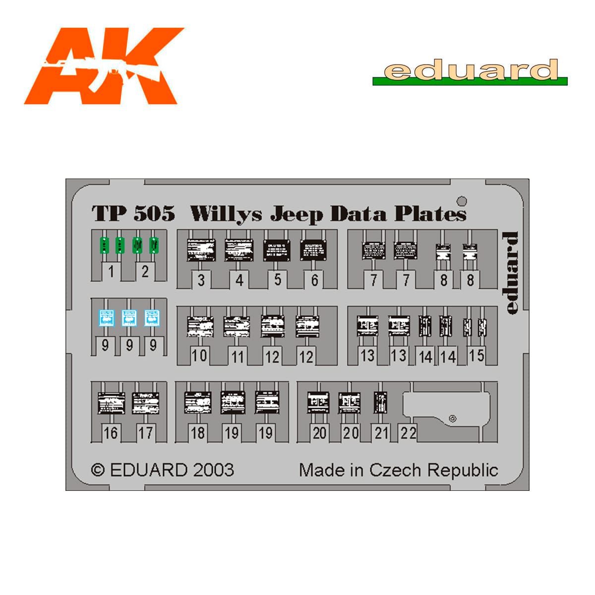 Willys Jeep Data Plates 1/35