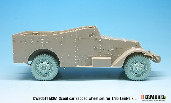 for Tamiya 1/35 1:35 US M3A1 Scout car Sagged Wheel set DW30041 DEF.MODEL
