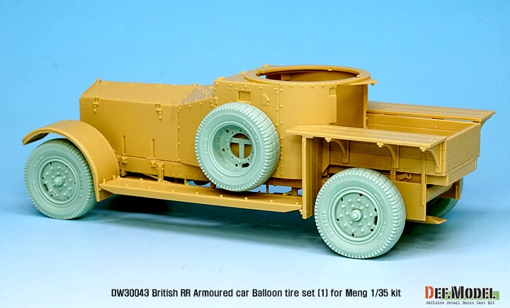 DEF Model 1/35 British RR Armoured Car Balloon Sagged Wheel set Early for Meng 