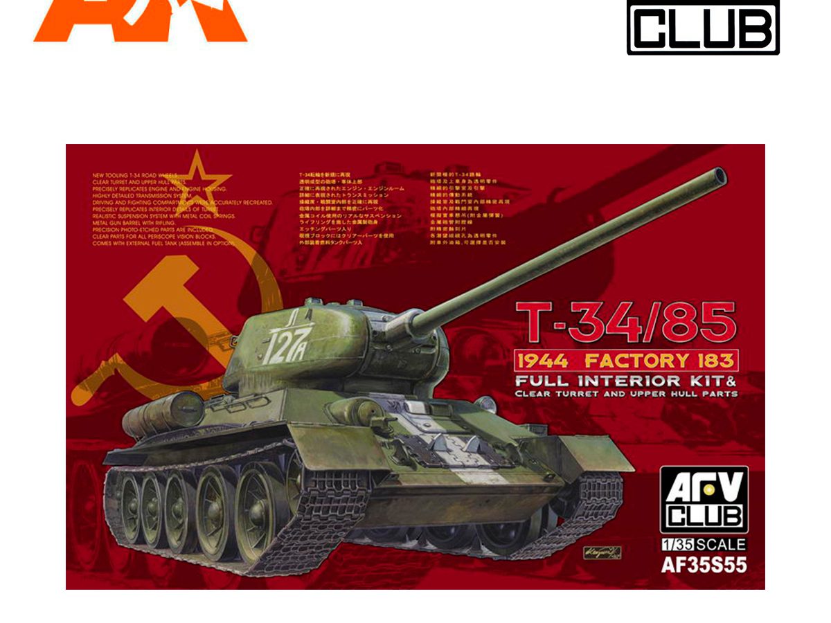 T 34 85 Model 1944 Factory No 183 Clear Turret And Upper Hull Full Interior Kit 1 35 Ak Interactive The Weathering Brand