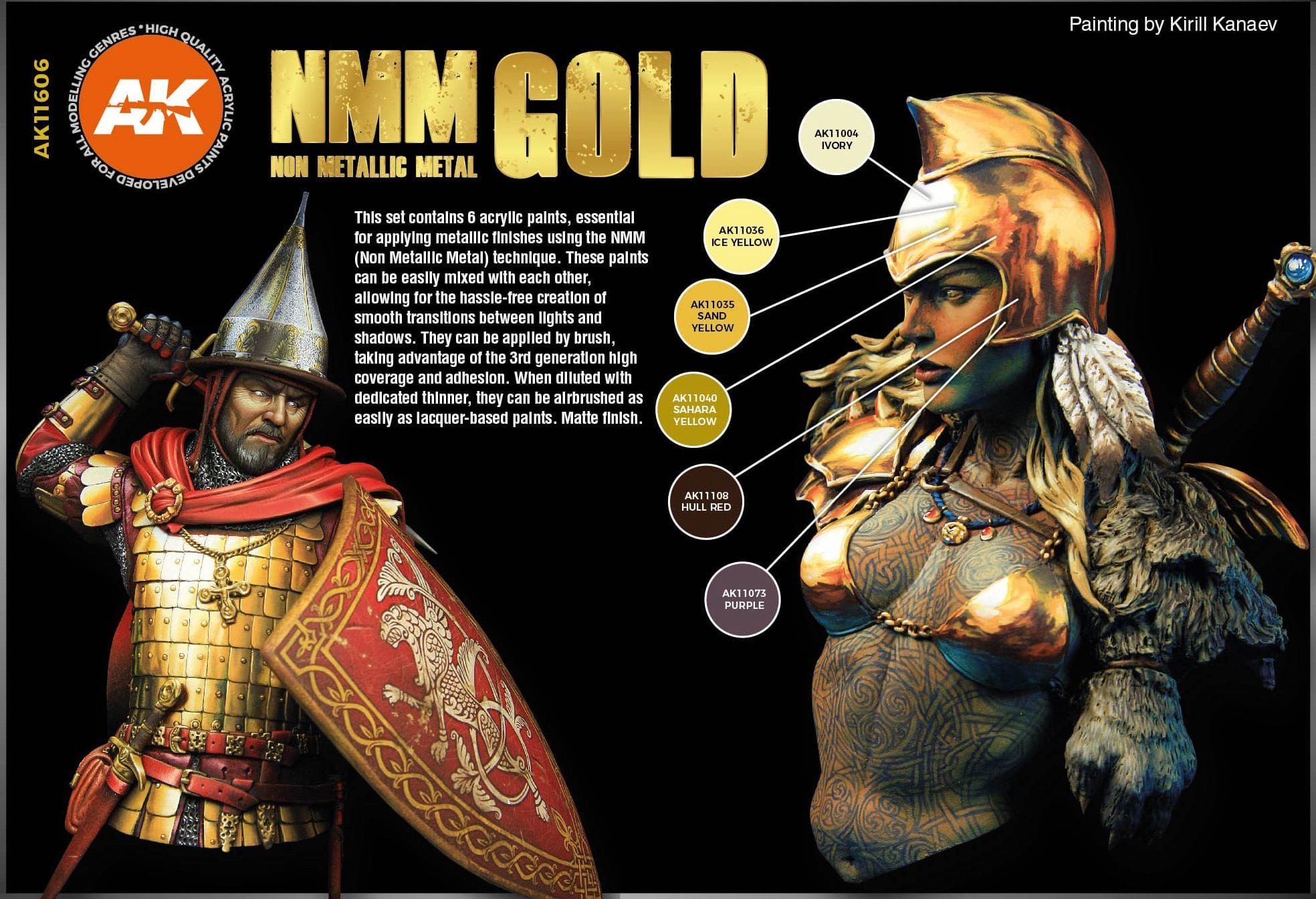 Kit de Tintas NMM GOLD - Non Metallic Metal - RPG