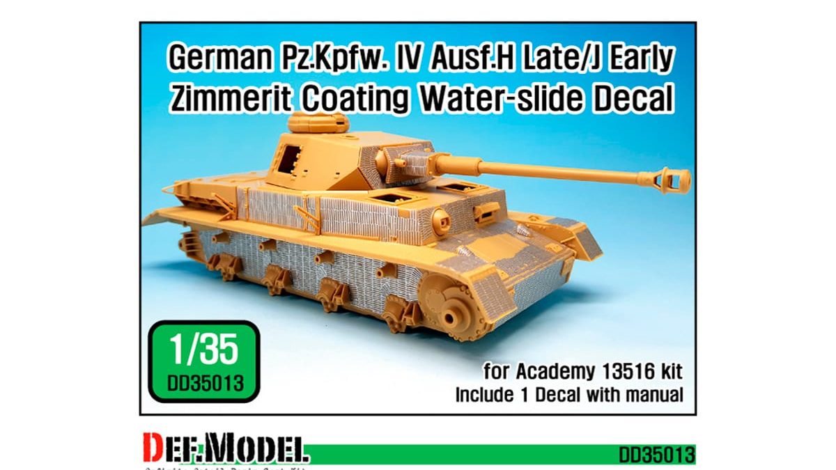 Kpfw IV Ausf G ATAK Model 35058 1/35 Zimmerit for Pz 