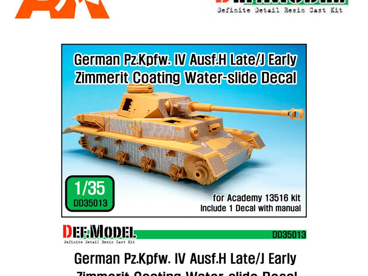 Tamiya 12661-1/48 WWII Zimmerit Dekor-Satz pour Panzer IV Ausf.h Neuf 