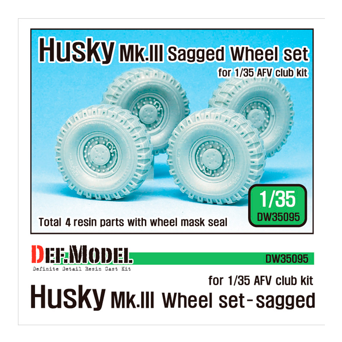 US Husky Mk.III Sagged wheel set (for AFV Club 1/35)