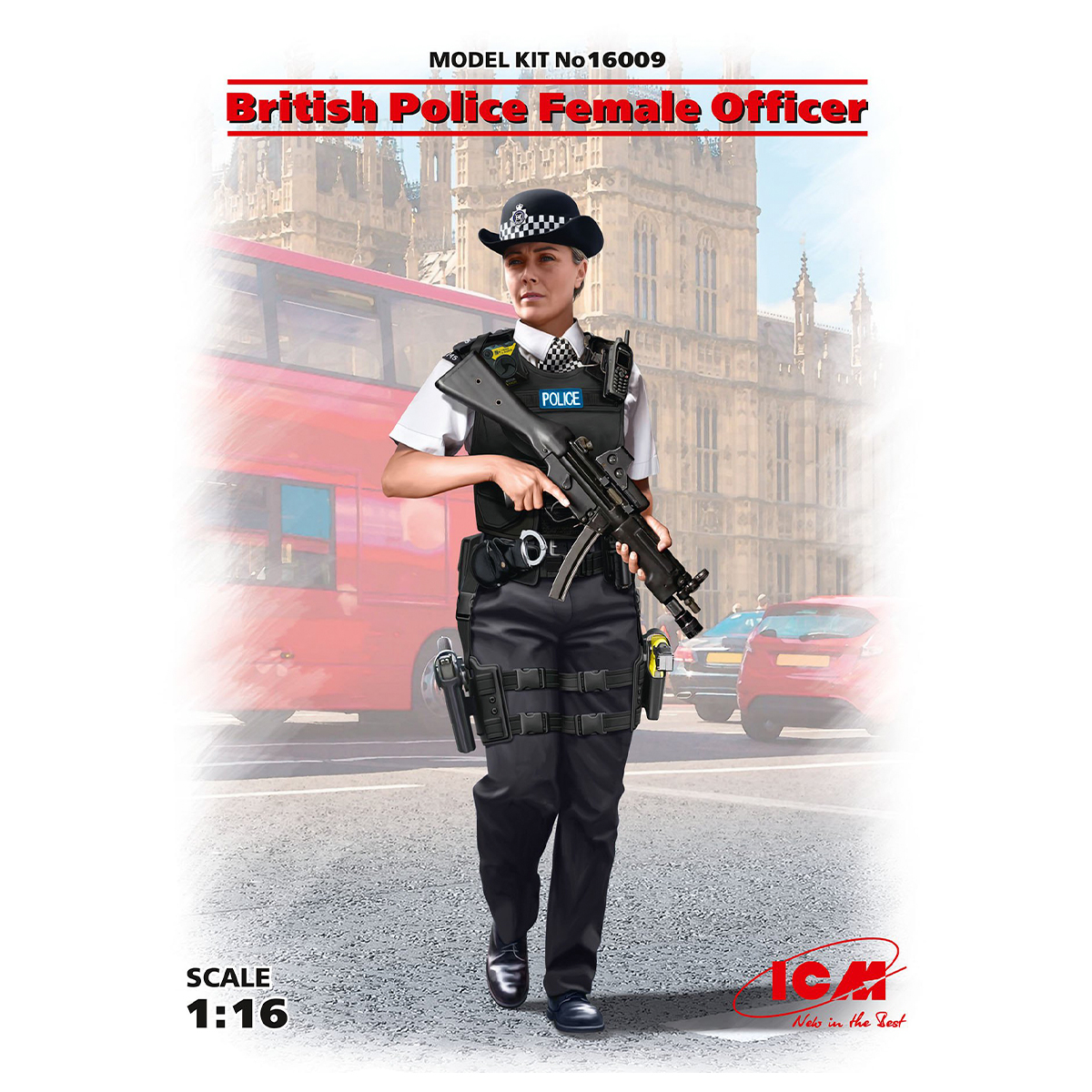 British Police Female Officer (100% new molds) 1/16