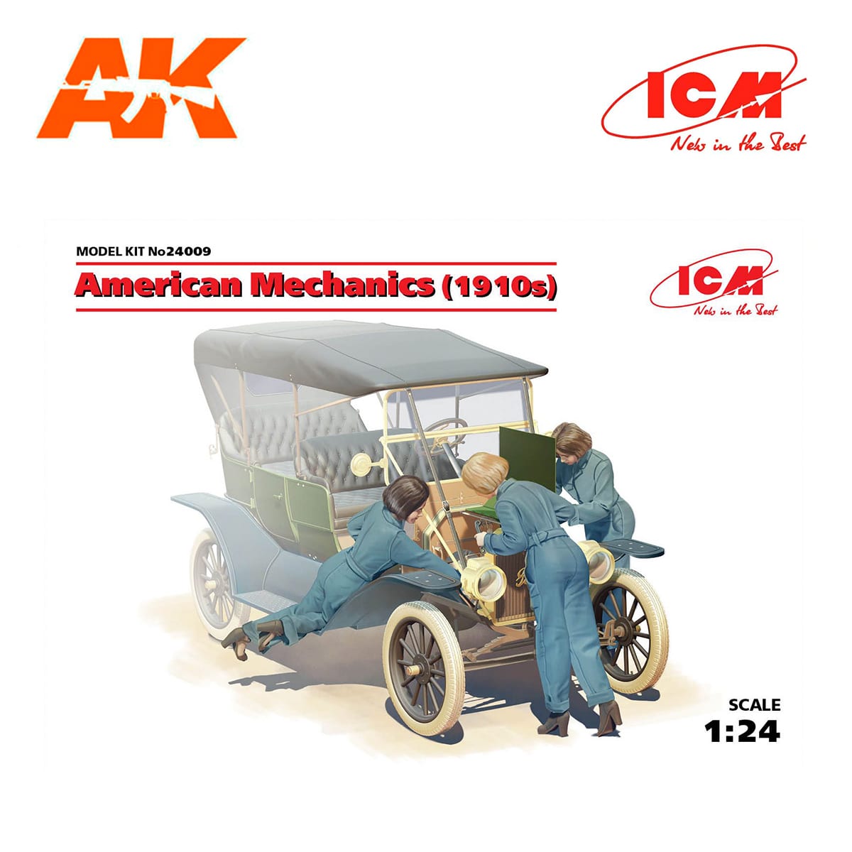 American mechanics (1910s) (3 figures) (100% new molds) 1/24