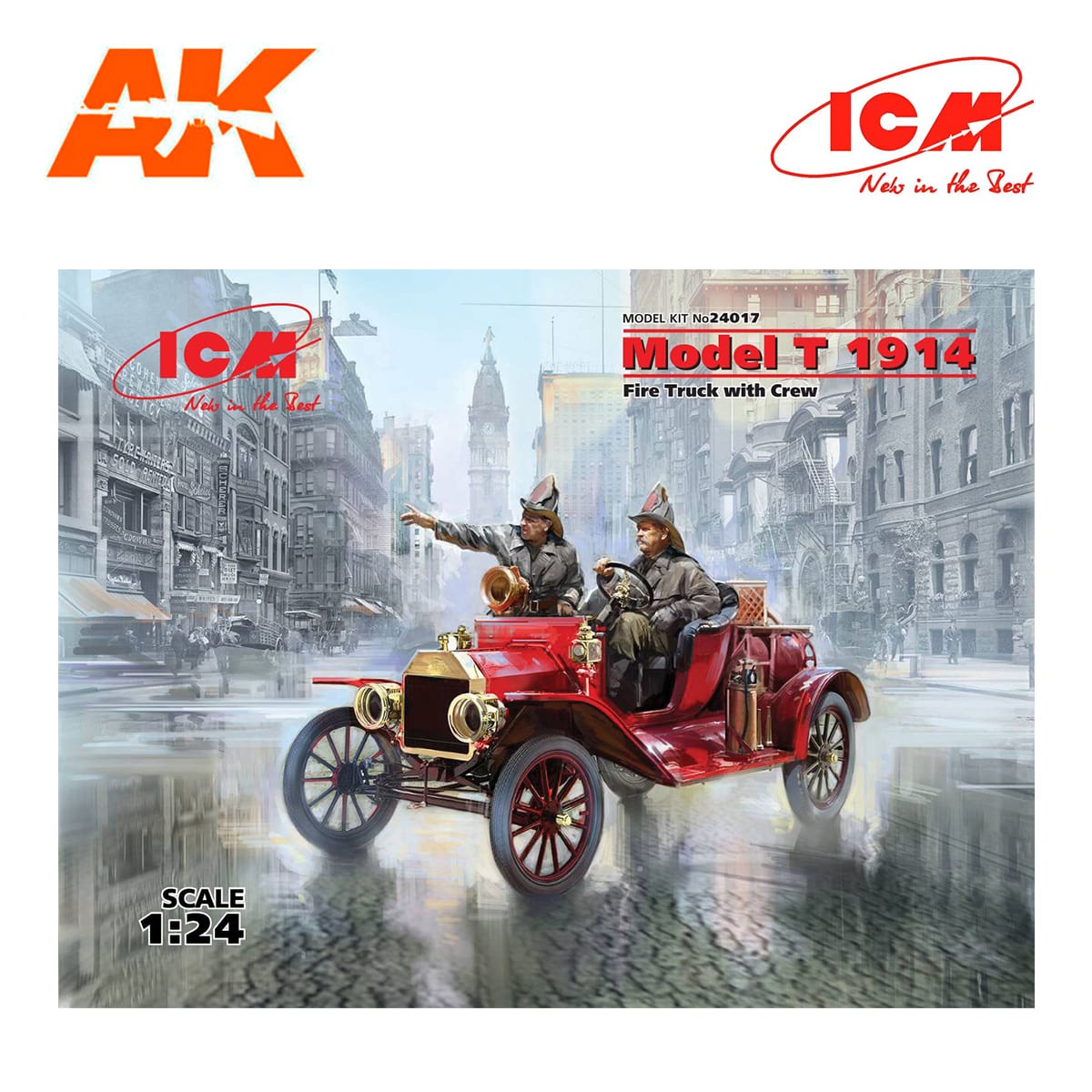 2 Figures 1/24 Scale Model Kit 75 Mm for sale online 1910s ICM 24006 American Fire Truck Crew