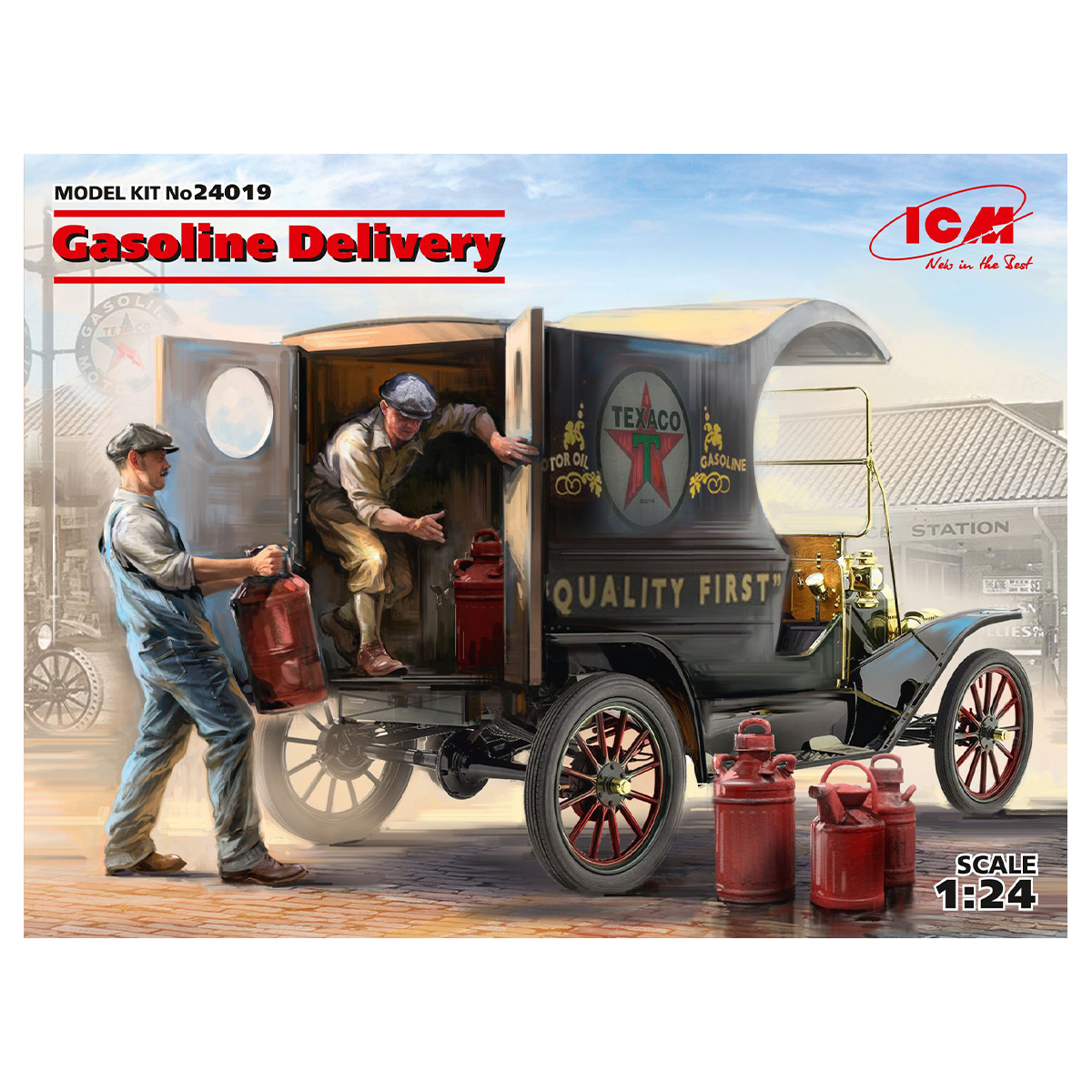 Gasoline Delivery, Model T 1912 Delivery Car with American Gasoline Loaders 1/24