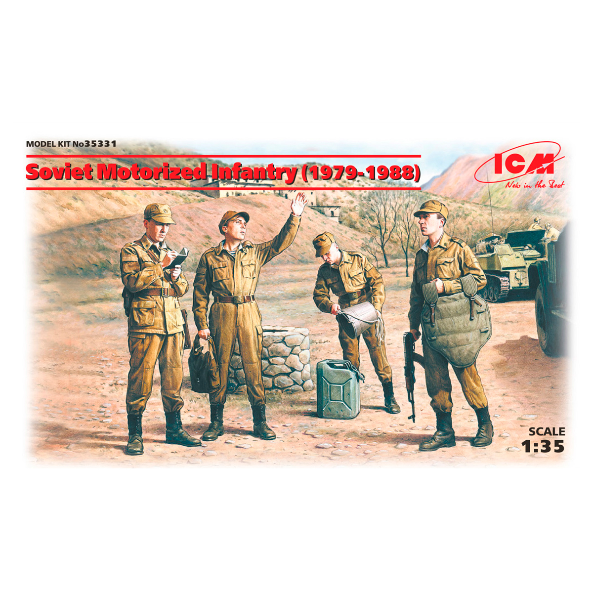 Soviet Motorized Infantry (1979-1988) (4 figures – 1 officer, 3 soldiers) 1/35