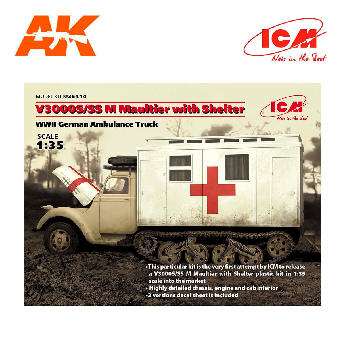 ICM Models V3000s/ss M Maultier Truck 1 35 Icm35412 for sale online