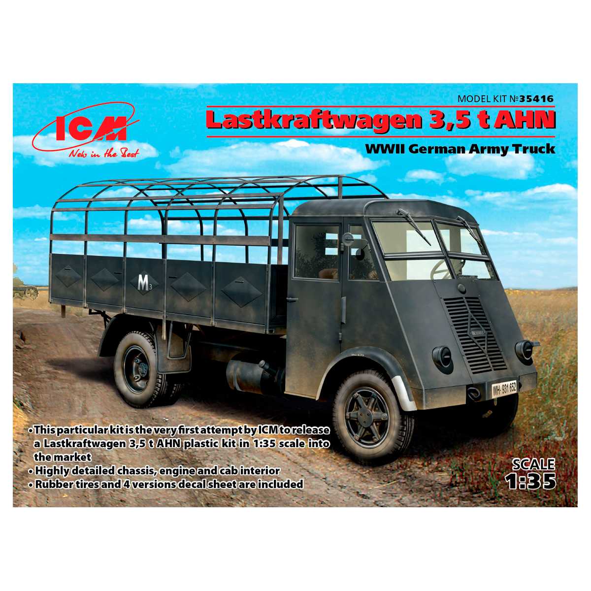 Lastkraftwagen 3,5 t AHN, WWII German Army Truck 1/35