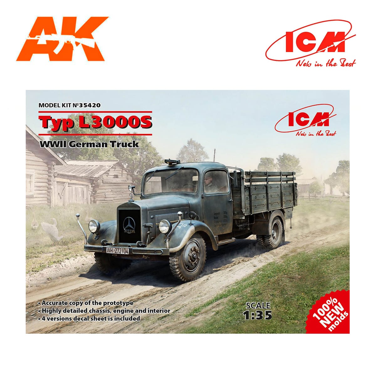 Typ L3000S, WWII German Truck (100% new molds) 1/35