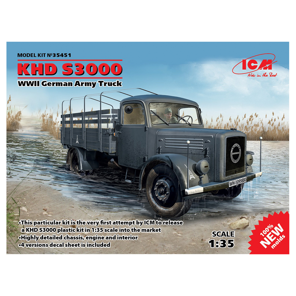 KHD S3000, WWII German Army Truck (100% new molds) 1/35