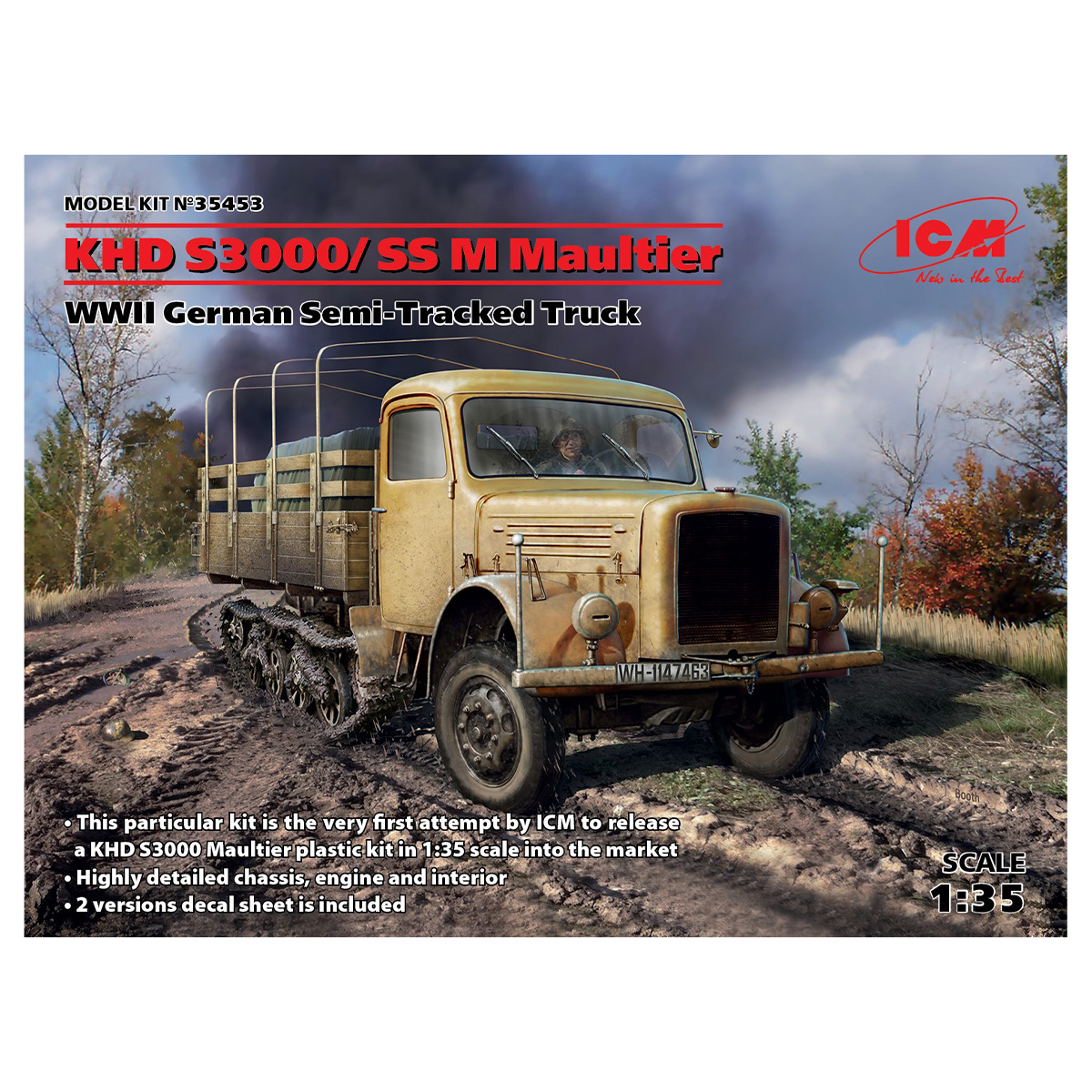 KHD S3000/SS M Maultier, WWII German Semi-Tracked Truck 1/35