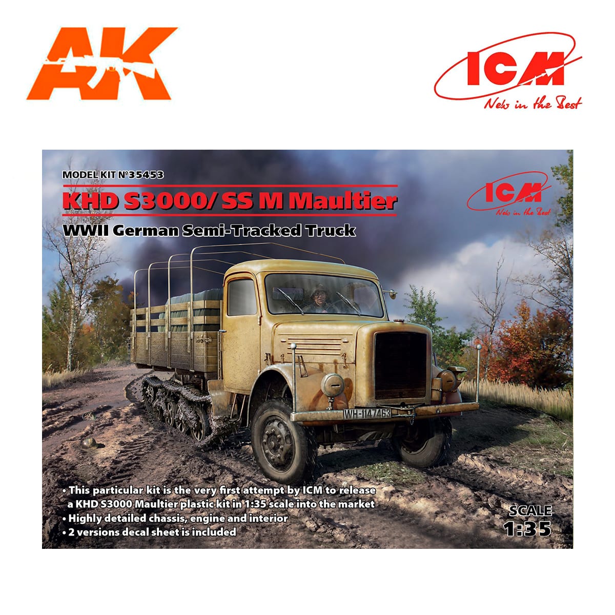 KHD S3000/SS M Maultier, WWII German Semi-Tracked Truck 1/35