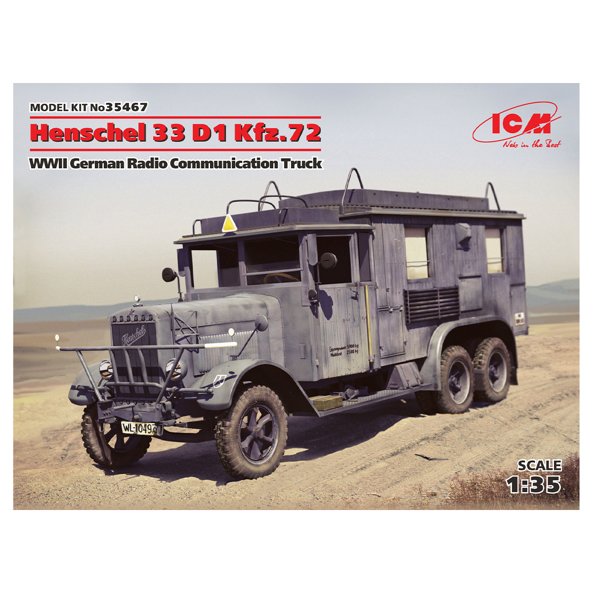 Henschel 33 D1 Kfz.72, WWII German Radio Communication Truck 1/35