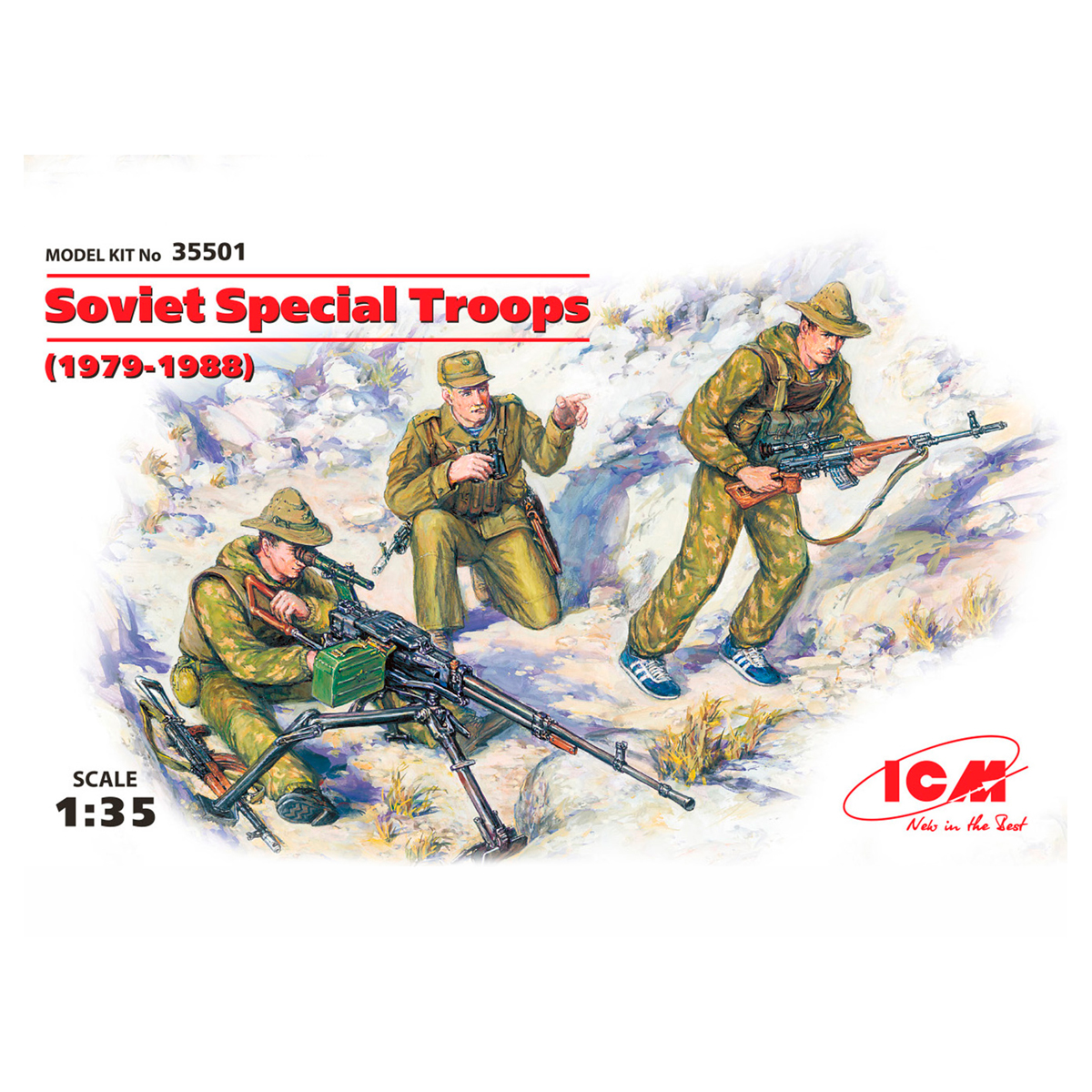 Soviet Special Troops (1979-1988) (3 figures – 1 officer, 2 soldiers) 1/35