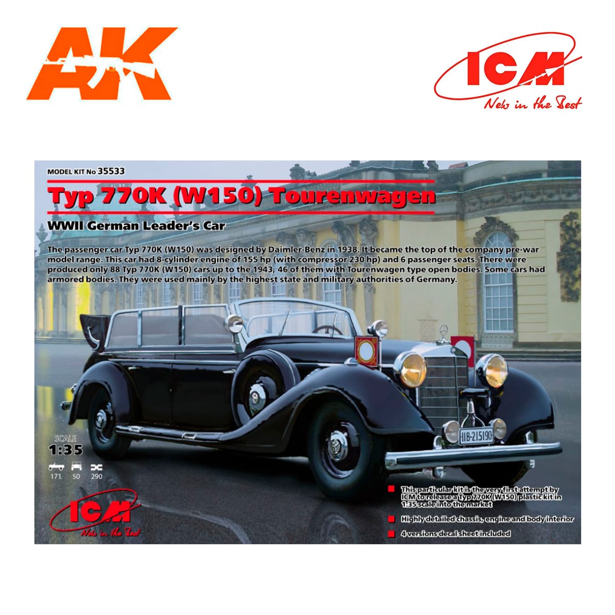 w150 35533 Typ 770k Tourenwagen German Personal Car ICM for sale online