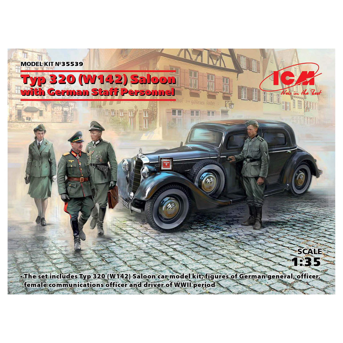 Typ 320 (W142) Saloon with German Staff Personnel 1/35