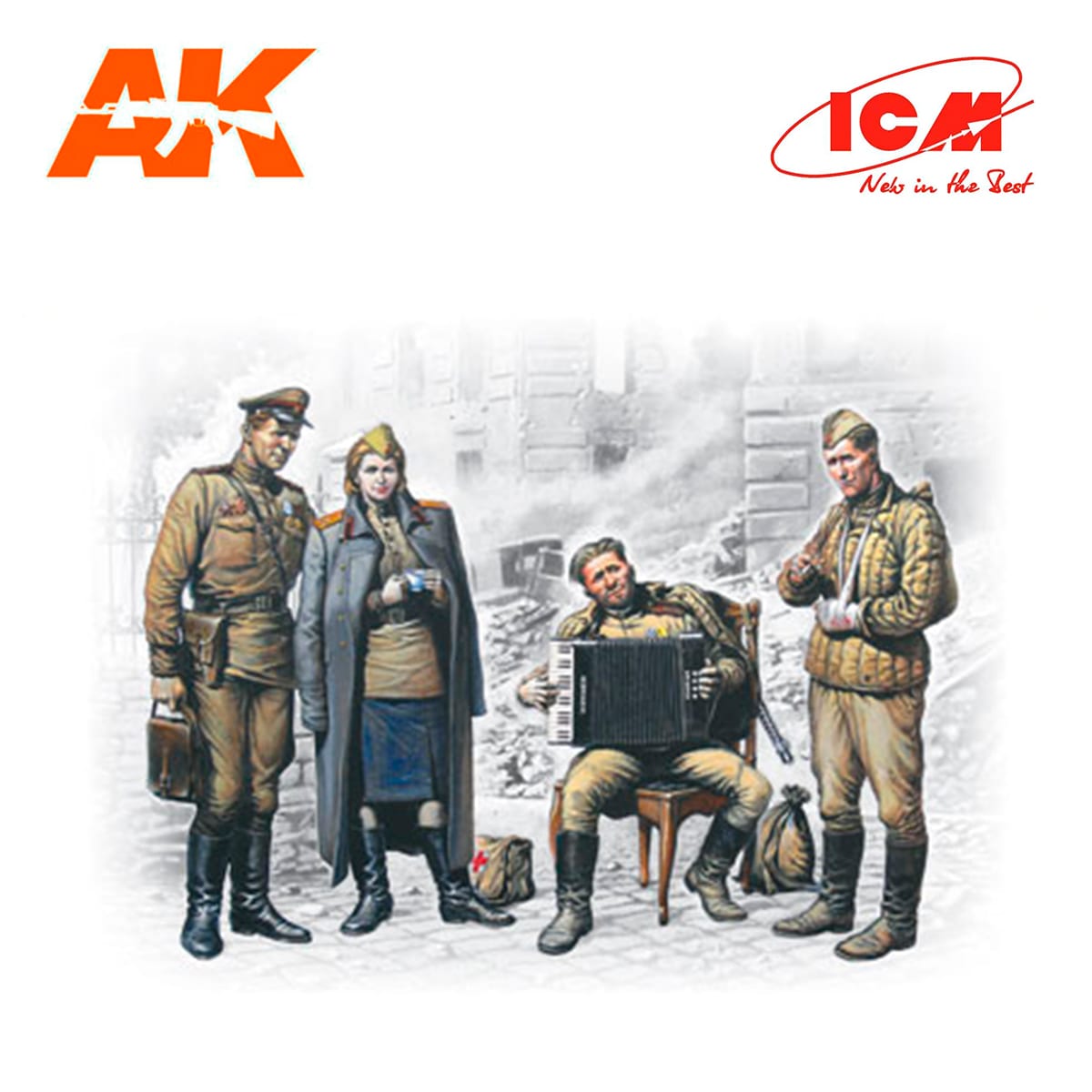 May 1945 (4 figures – 1 officer, 2 soldiers, 1 military servicewoman) 1/35