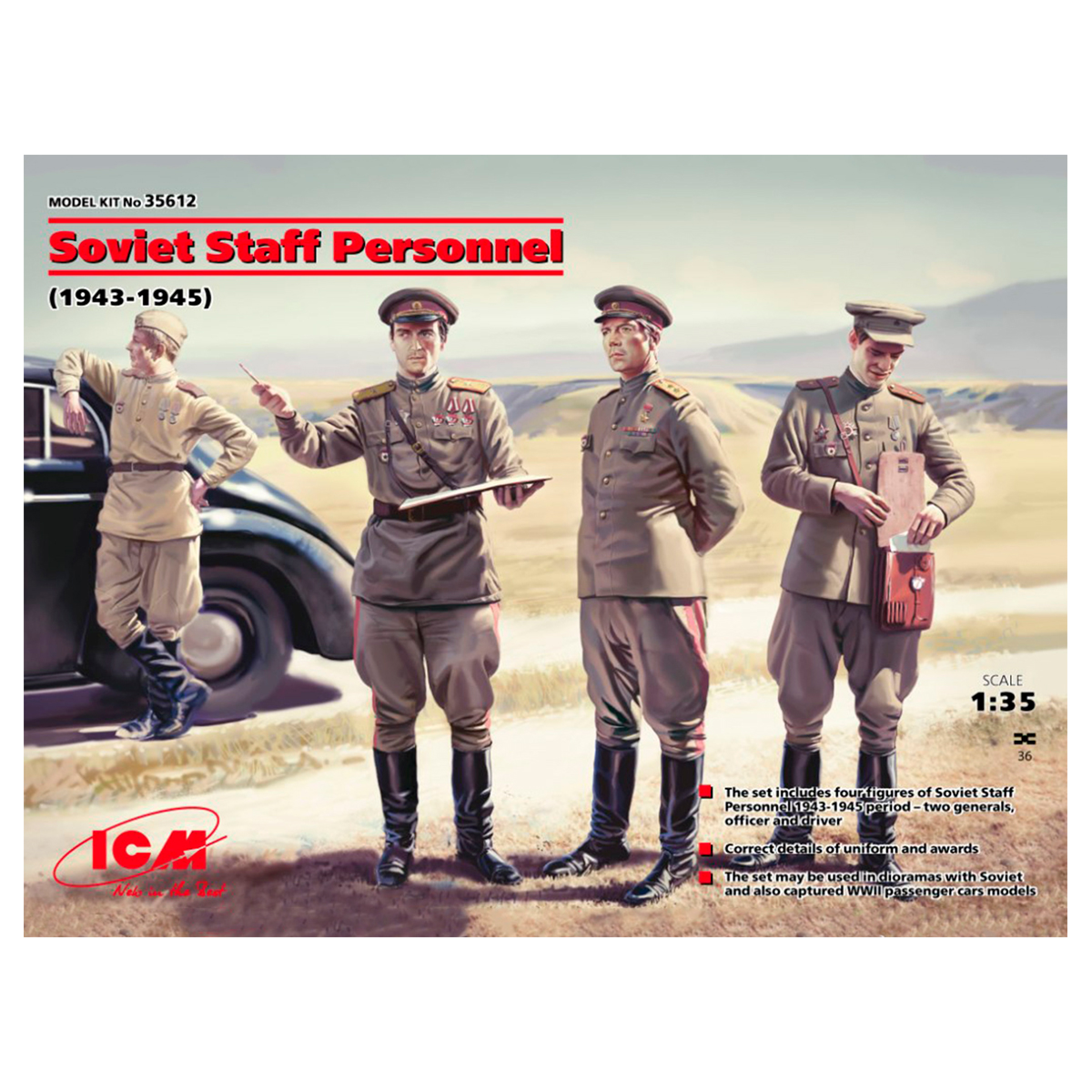 Soviet Staff Personnel (1943-1945) (4 figures) 1/35