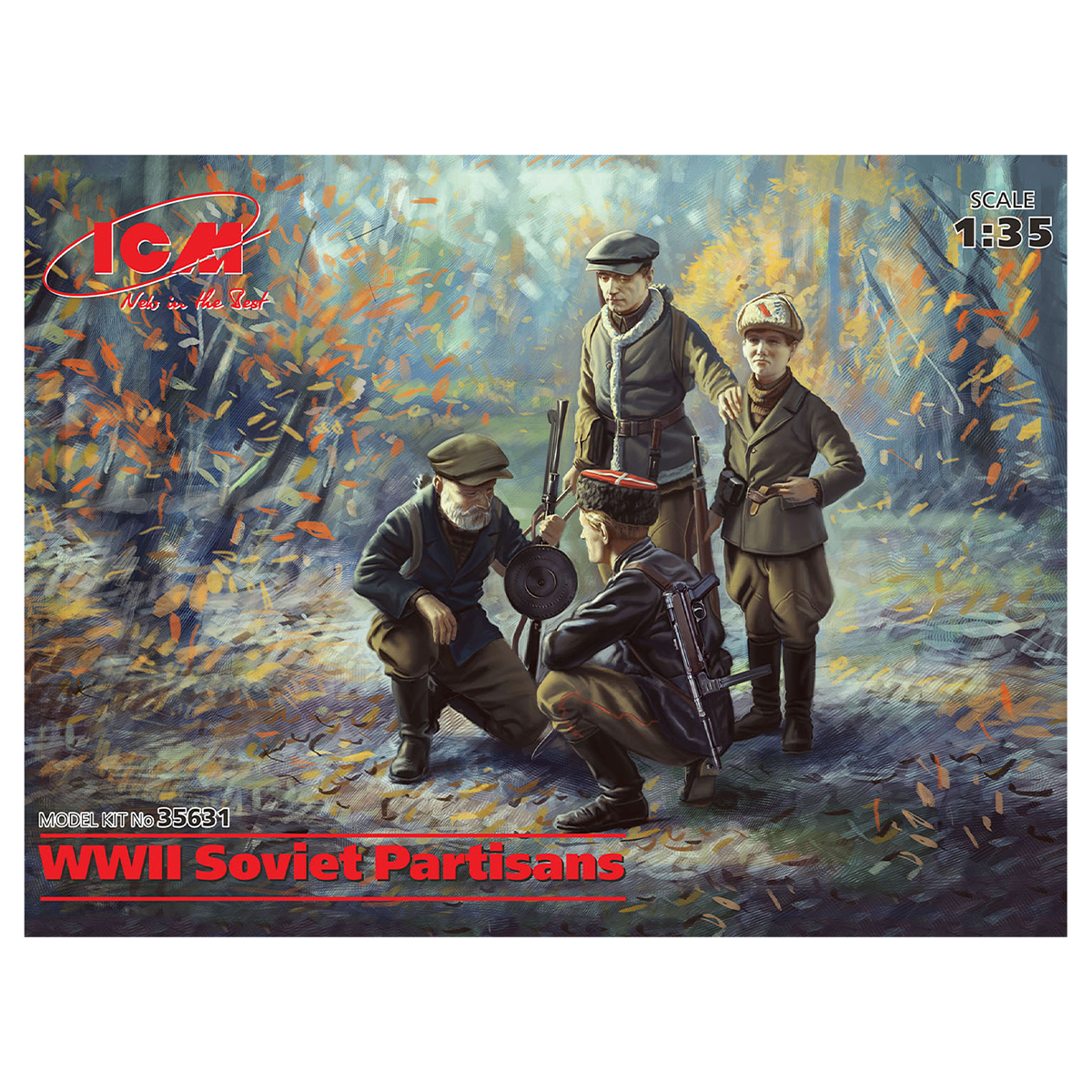 WWII Soviet Partisans (4 figures) 1/35