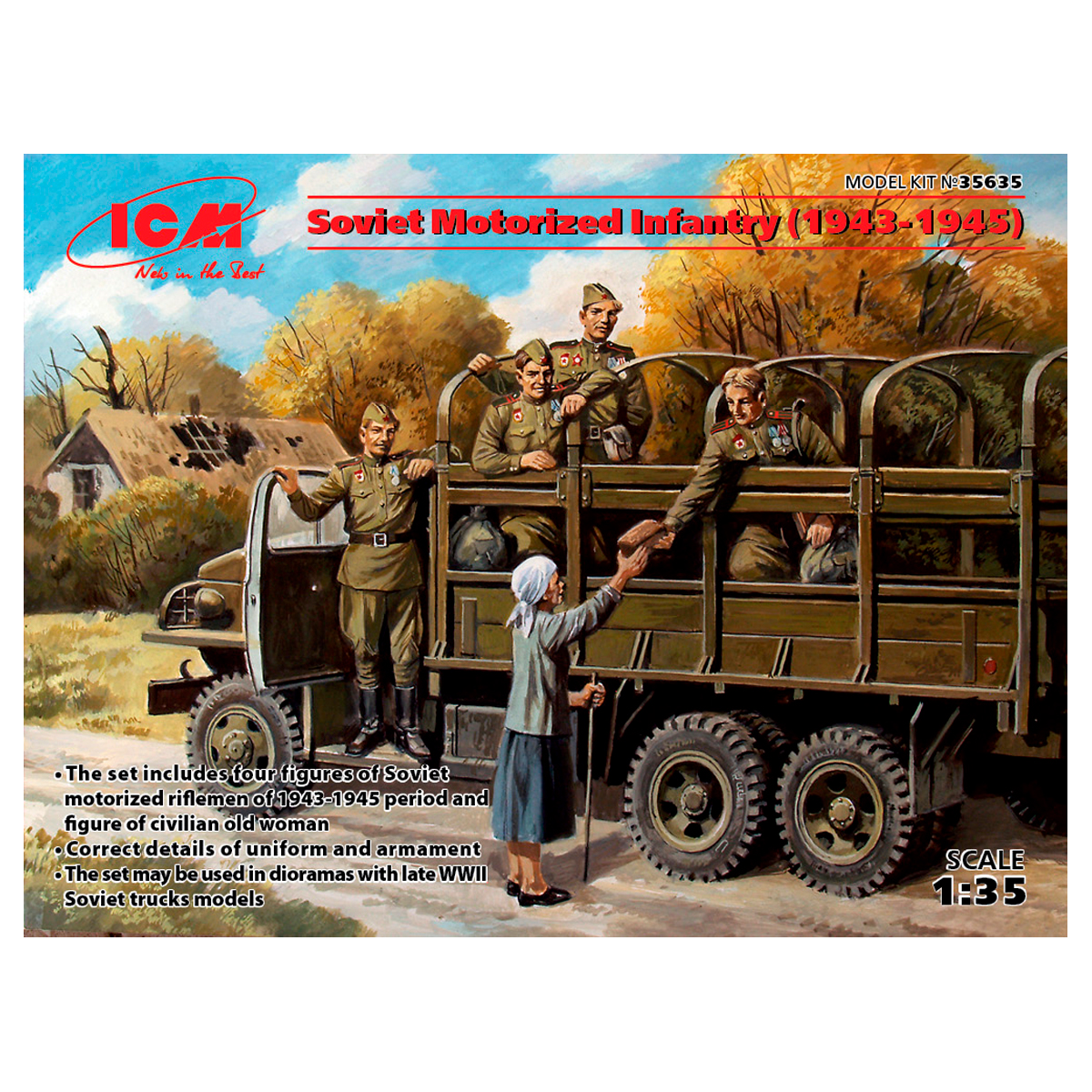 Soviet Motorized Infantry (1943-1945), (5 figures) 1/35