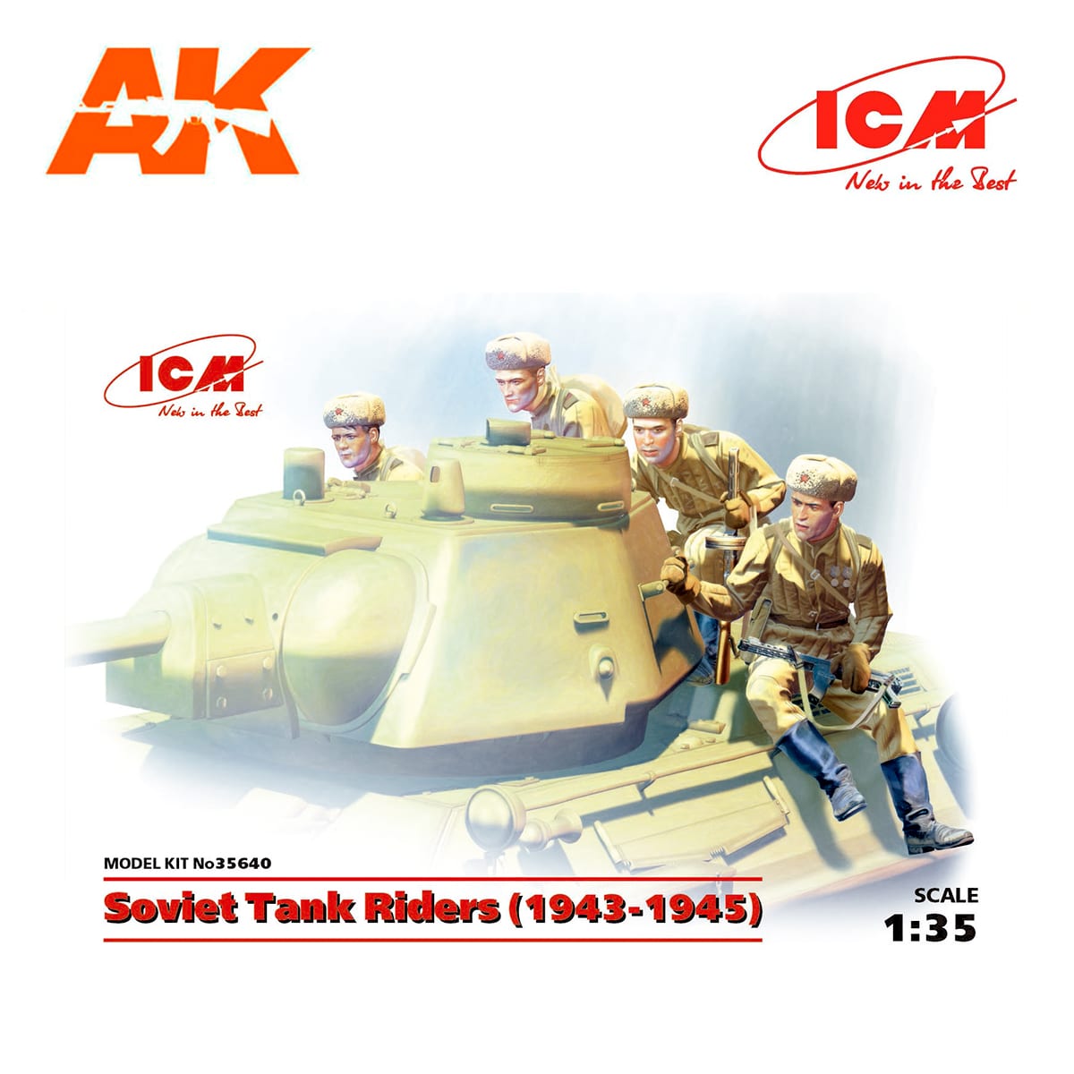 Soviet Tank Riders (1943-1945) (4 figures) (100% new molds) 1/35