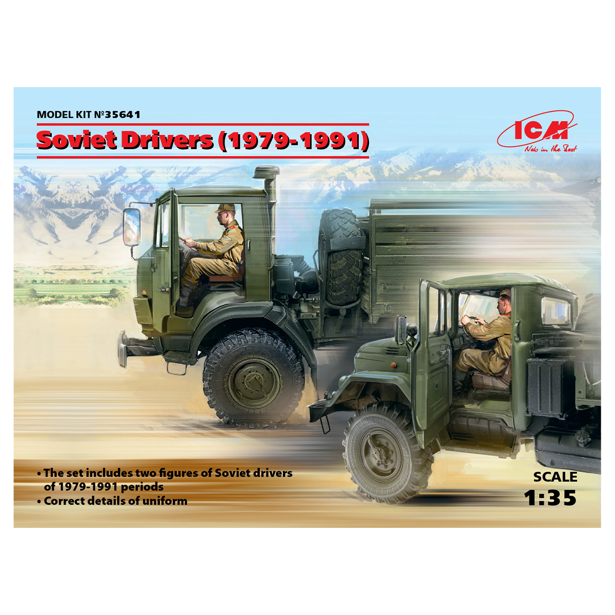 Soviet Drivers (1979-1991) (2 figures) (100% new molds) 1/35