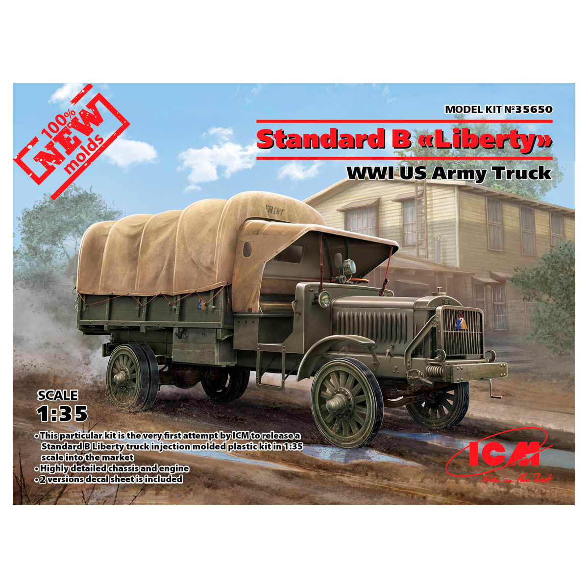 Standard B Liberty, WWI US Army Truck (100% new molds) 1/35