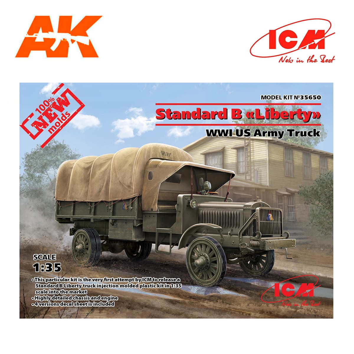 Standard B Liberty, WWI US Army Truck (100% new molds) 1/35