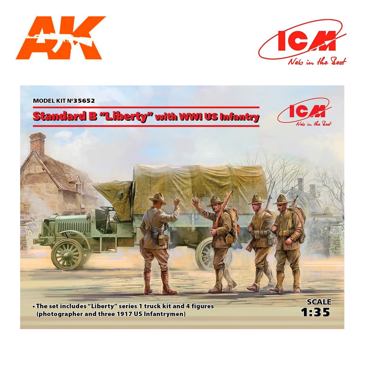 Standard B «Liberty» with WWI US Infantry 1/35