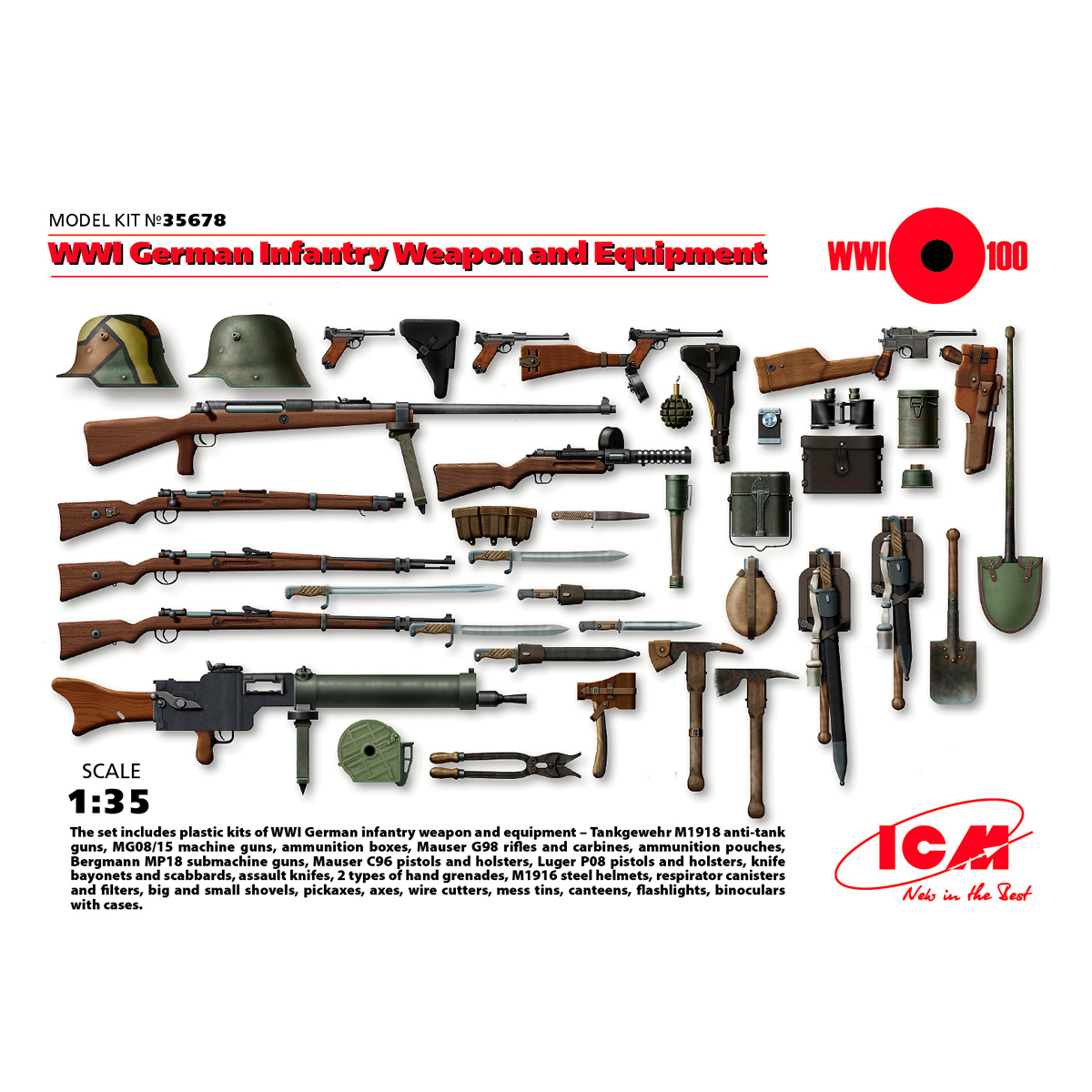 WWI German Infantry Weapon and Equipment 1/35