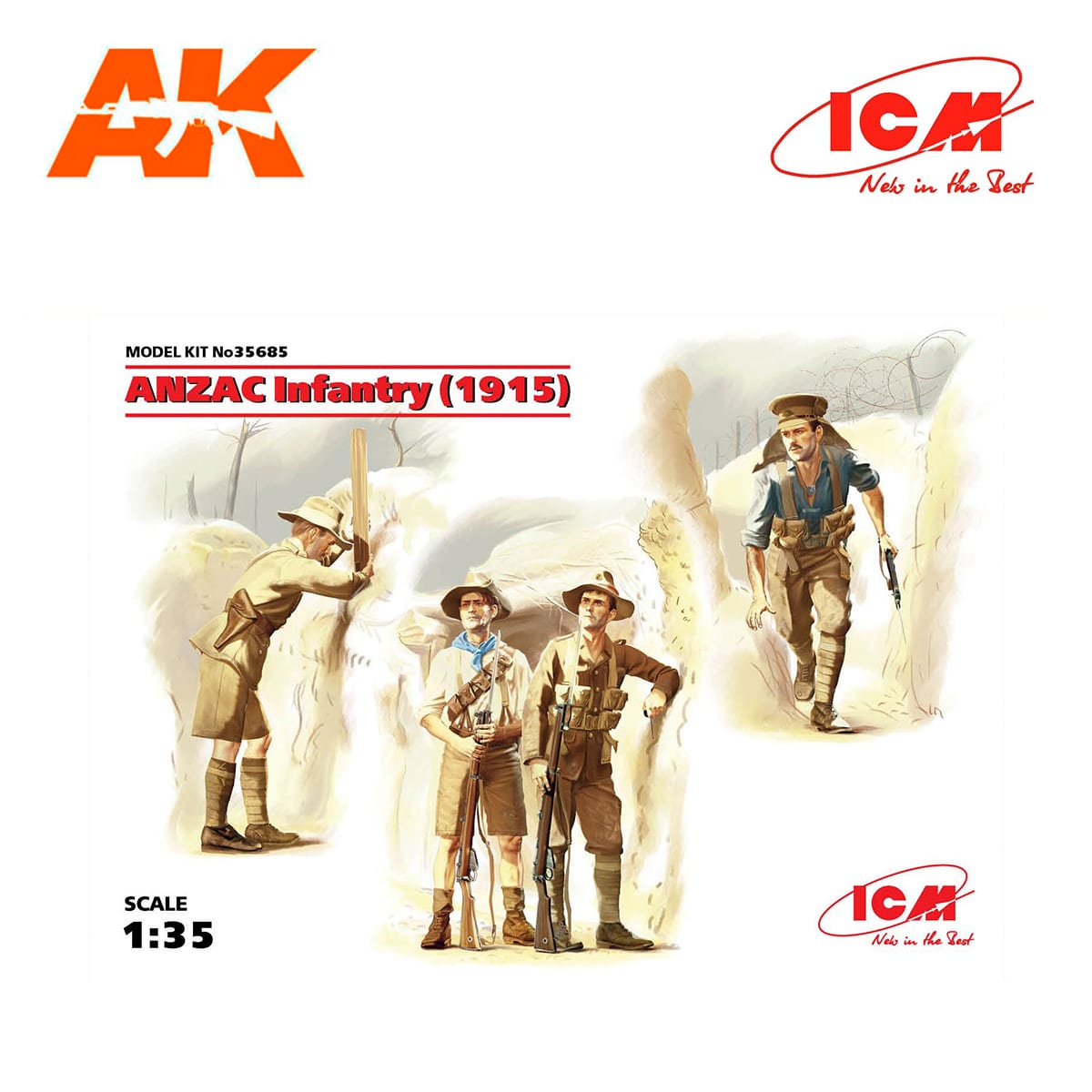 ANZAC Infantry (1915) (4 figures) 1/35