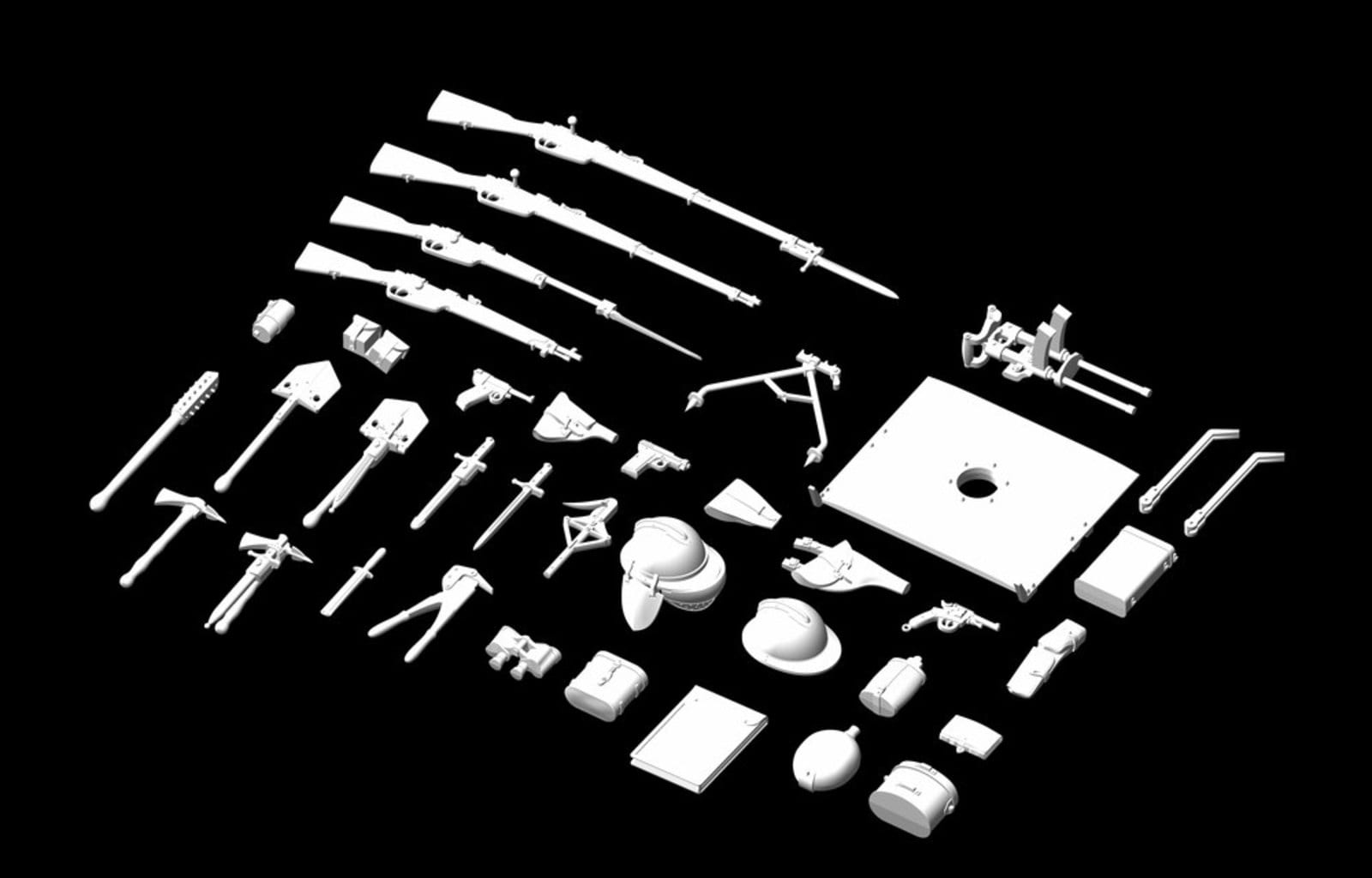 ICM 35686 Italian Infantry Weapon and Equipment 1/35 scale plastic model kit 