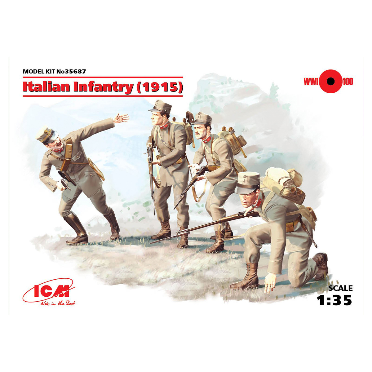 Italian Infantry (1915) (4 figures) 1/35