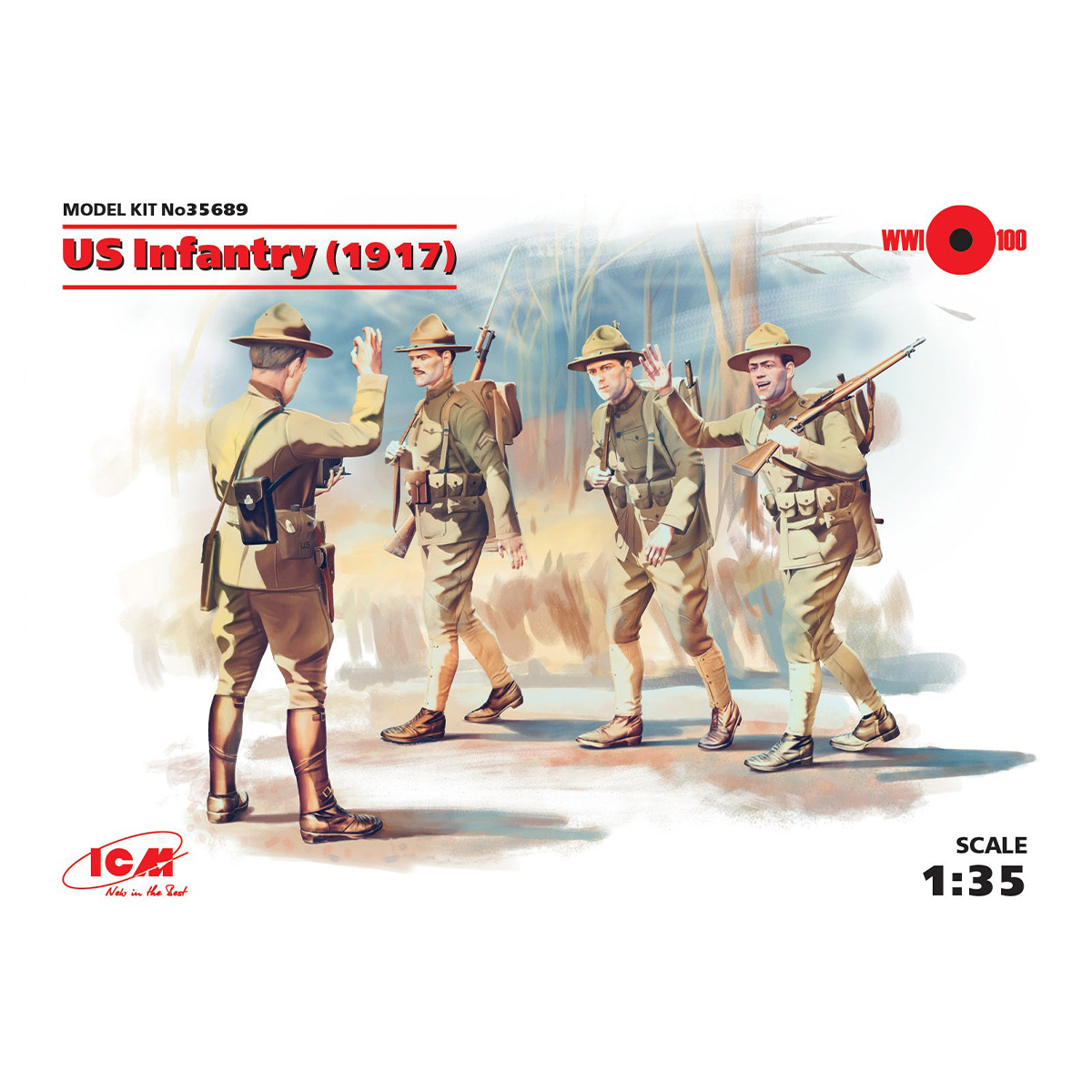 US Infantry (1917) (4 figures) 1/35