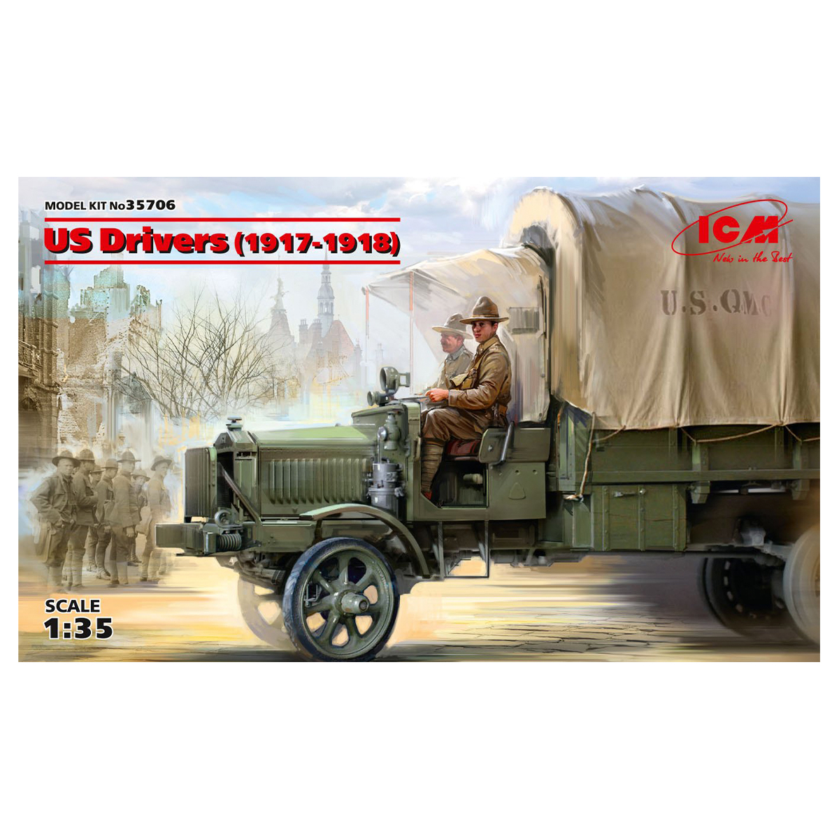 US Drivers (1917-1918) (2 figures) (100% new molds) 1/35